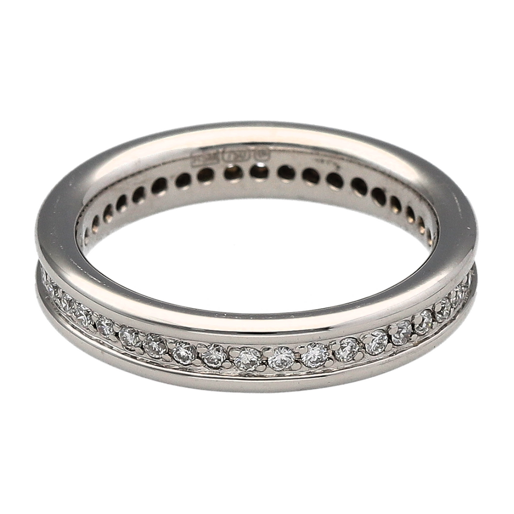18ct White Gold & Diamond Set Full Eternity Band Ring