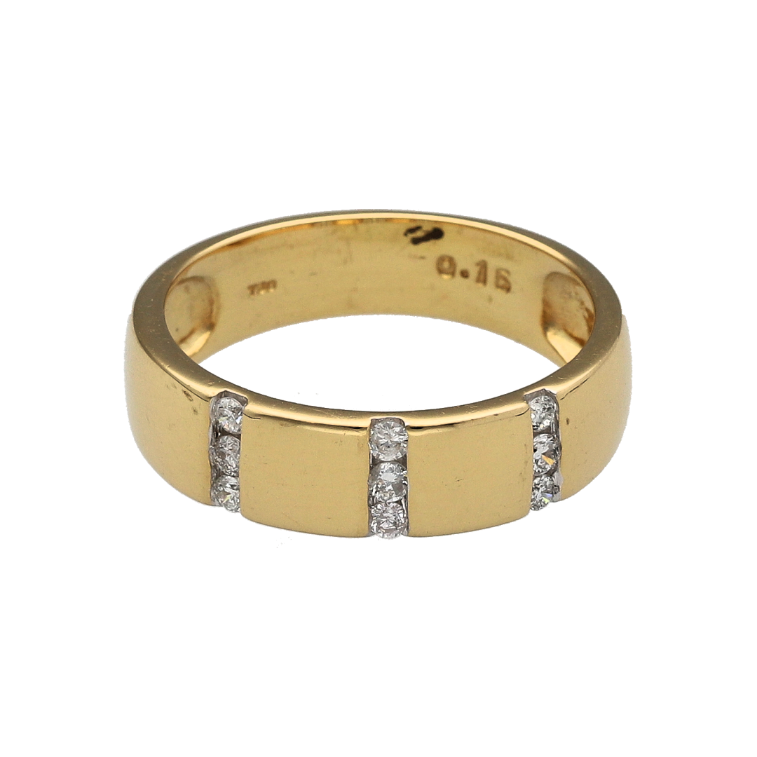 18ct Gold & Diamond Set Band Ring