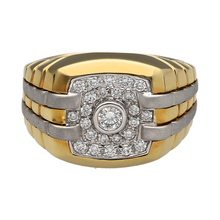 Load image into Gallery viewer, 18ct Gold &amp; Diamond Set Watch Strap Style Ring

