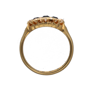 18ct Gold Diamond & Sapphire Set Vintage Ring