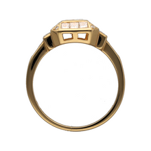 Load image into Gallery viewer, 18ct Gold &amp; Diamond Set Princess Cut Halo Ring
