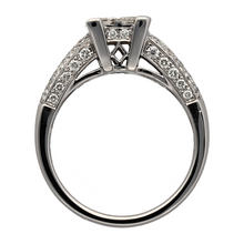 Load image into Gallery viewer, 18ct White Gold &amp; Diamond Illusion Set Princess Cut Ring
