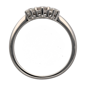 18ct White Gold & Diamond Set Trilogy Ring
