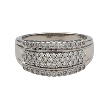 Load image into Gallery viewer, 18ct White Gold &amp; Diamond Set Wide Band Ring
