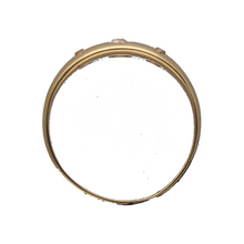 Load image into Gallery viewer, 18ct Gold &amp; Diamond Starburst Set Trilogy Vintage Band Ring
