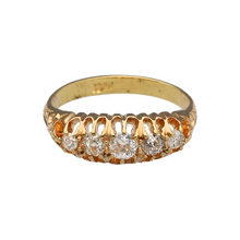Load image into Gallery viewer, 18ct Gold &amp; Diamond Set Edwardian Style Band Ring
