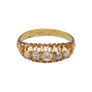 18ct Gold & Diamond Set Edwardian Style Band Ring
