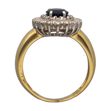 Load image into Gallery viewer, 18ct Gold Diamond &amp; Sapphire Set Cluster Ring
