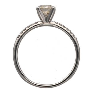 14ct White Gold & Diamond Set Solitaire Ring