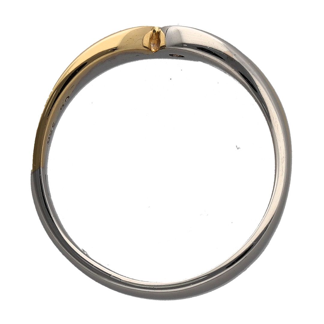 18ct Gold & Diamond Set Twist Solitaire Ring
