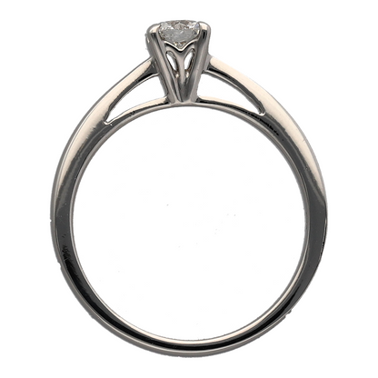 18ct White Gold & Diamond Set Solitaire Ring