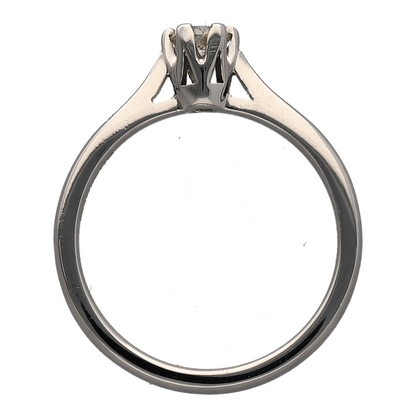 18ct White Gold & Diamond Set Solitaire Ring