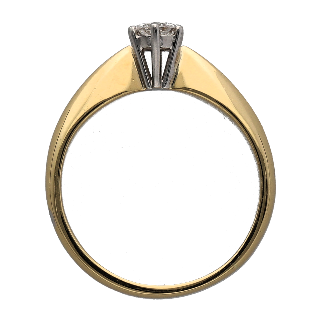 18ct Gold & Diamond Set Solitaire Ring