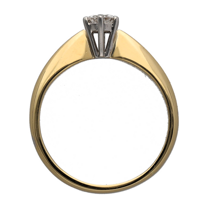 18ct Gold & Diamond Set Solitaire Ring