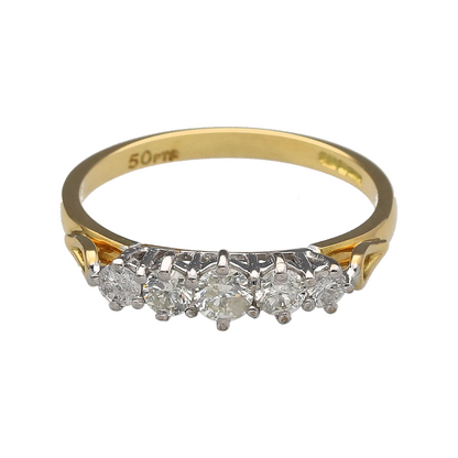 18ct Gold & Diamond Set Band Ring