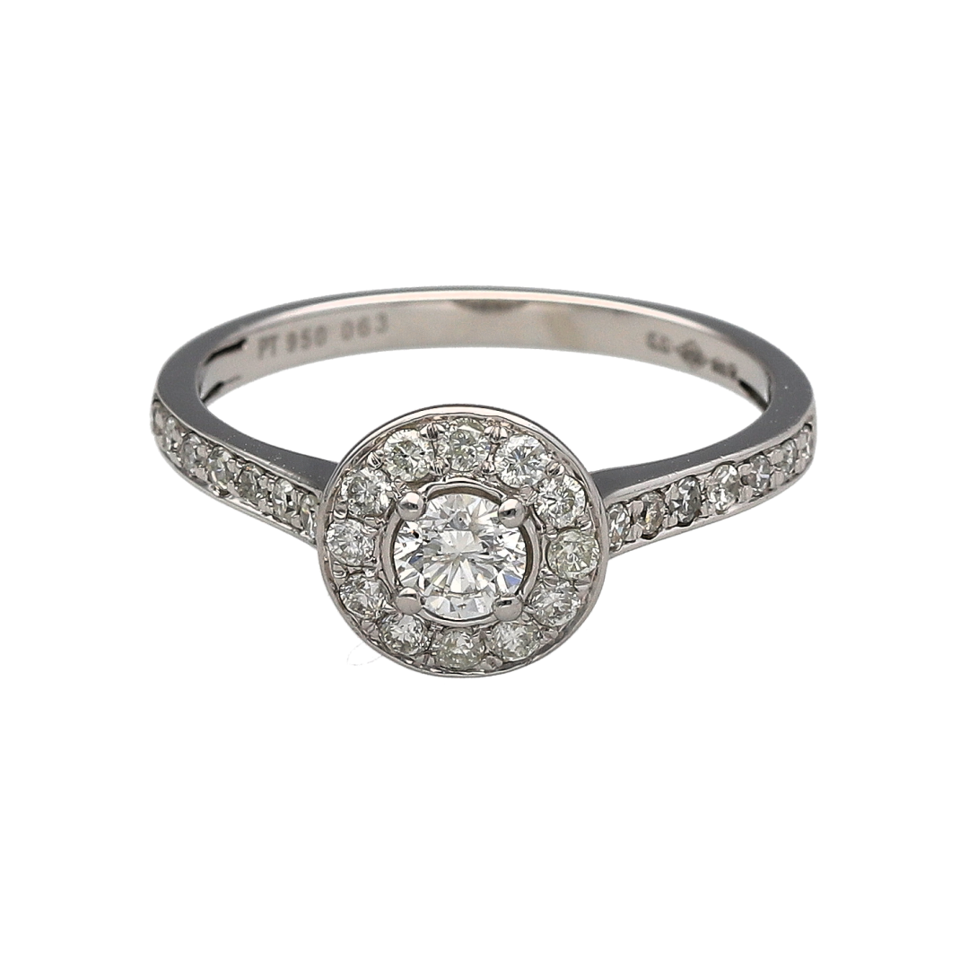 Platinum & Diamond Set Halo Ring