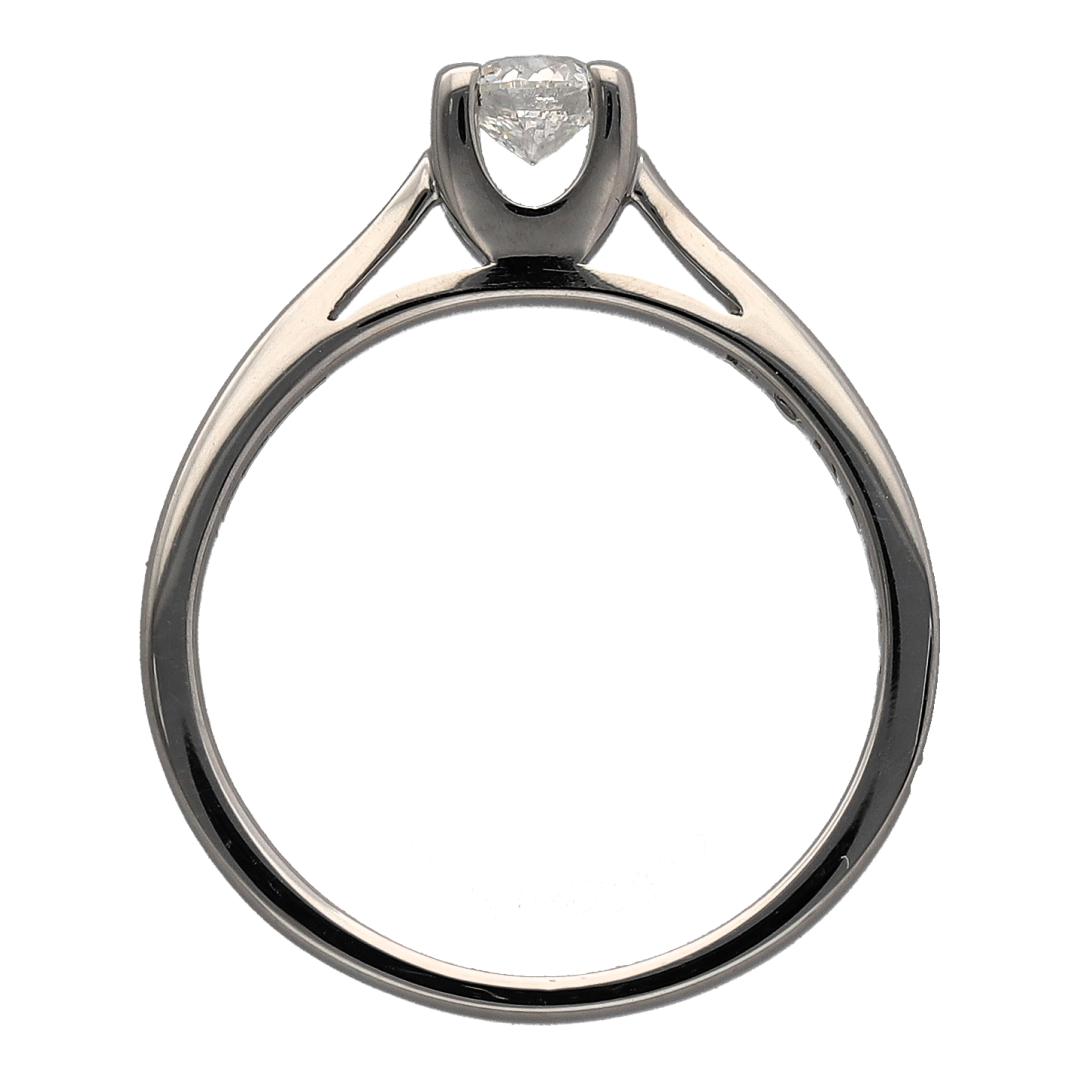 18ct White Gold & Diamond Set Solitaire Ring