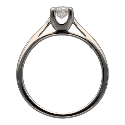 18ct White Gold & Diamond Set Solitaire Ring