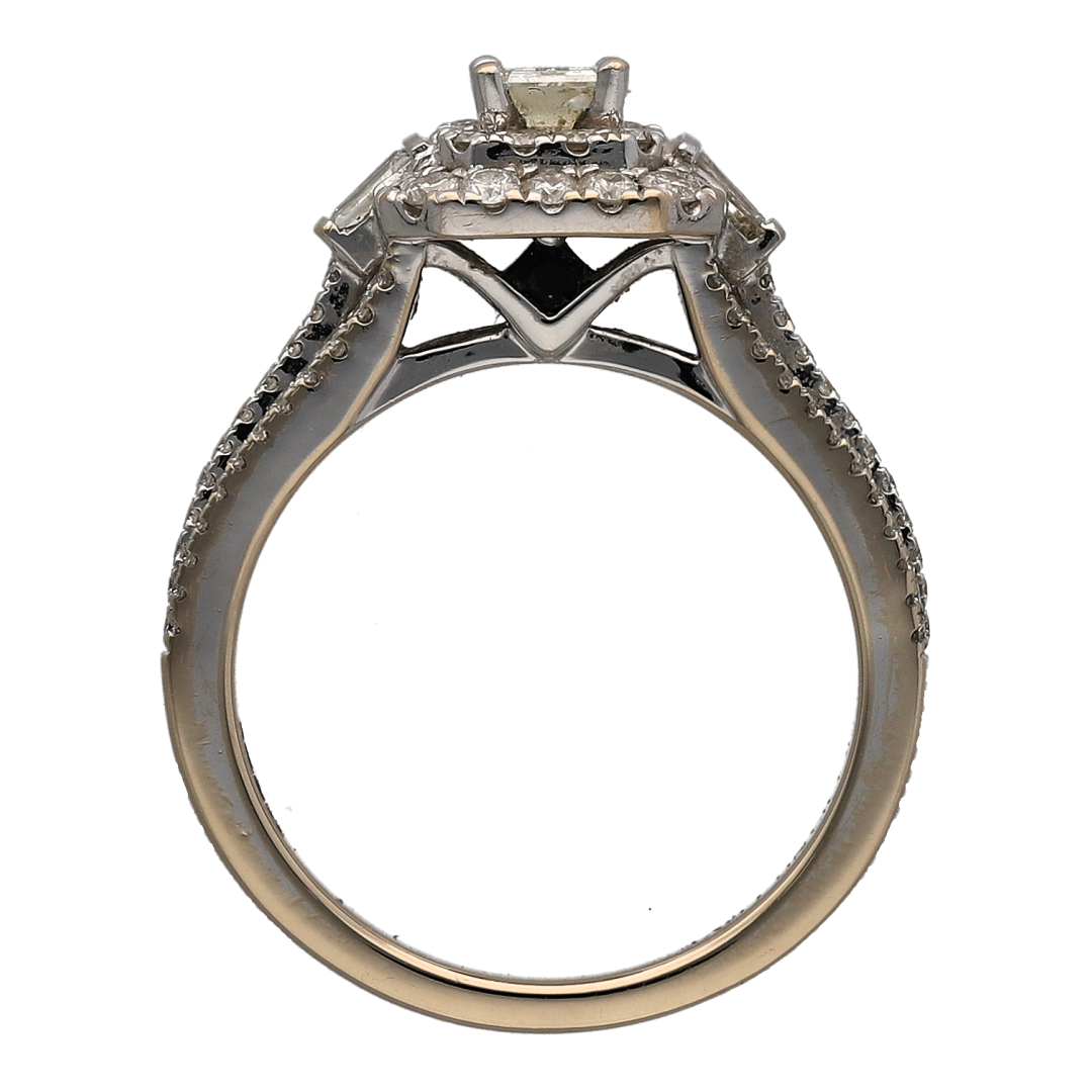 18ct White Gold & Diamond Set Cluster Halo Ring
