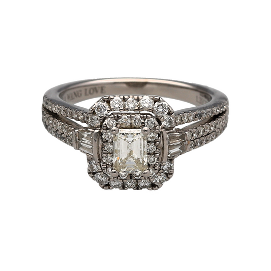 18ct White Gold & Diamond Set Cluster Halo Ring