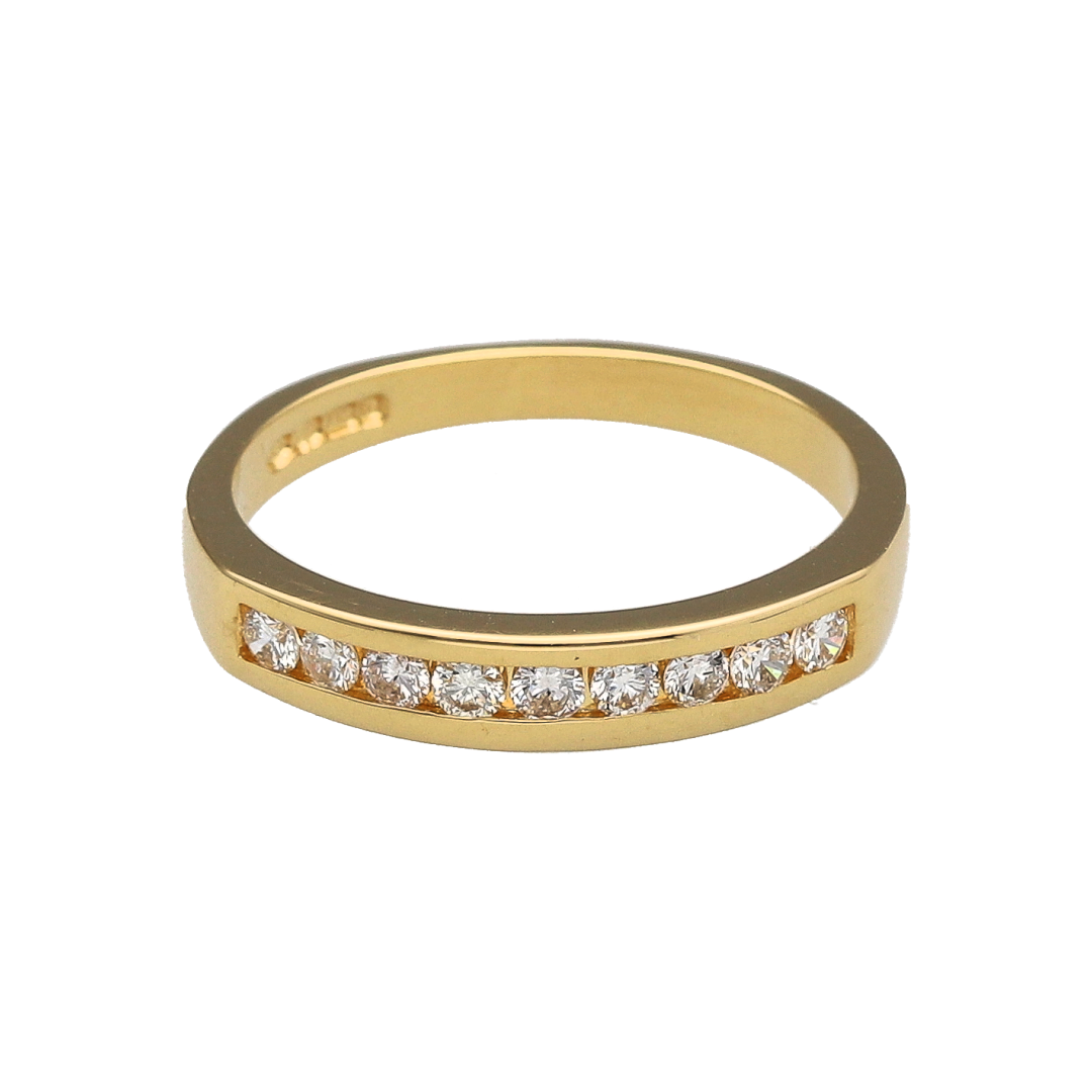 18ct Gold & Diamond Set Band Ring