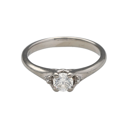 Platinum & Diamond Set Solitaire Ring