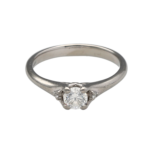 Platinum & Diamond Set Solitaire Ring