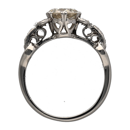 18ct White Gold & Diamond Set Solitaire Ring