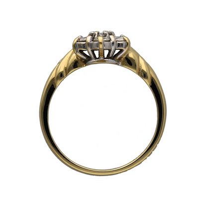 18ct Gold & Diamond Set Flower Cluster Ring