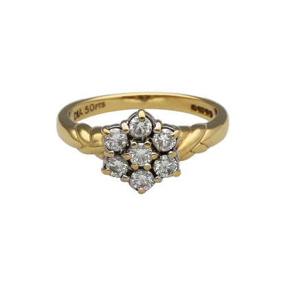 18ct Gold & Diamond Set Flower Cluster Ring