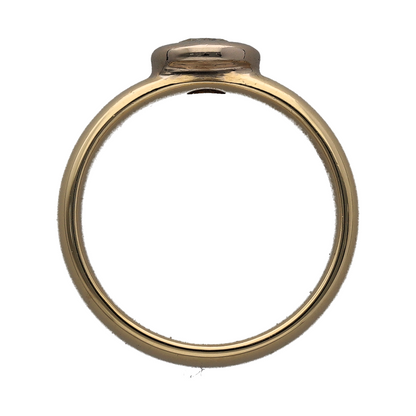 9ct Gold & Diamond Rubover Set Solitaire Ring
