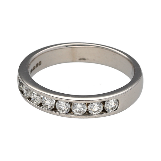 Platinum & Diamond Set Band Ring