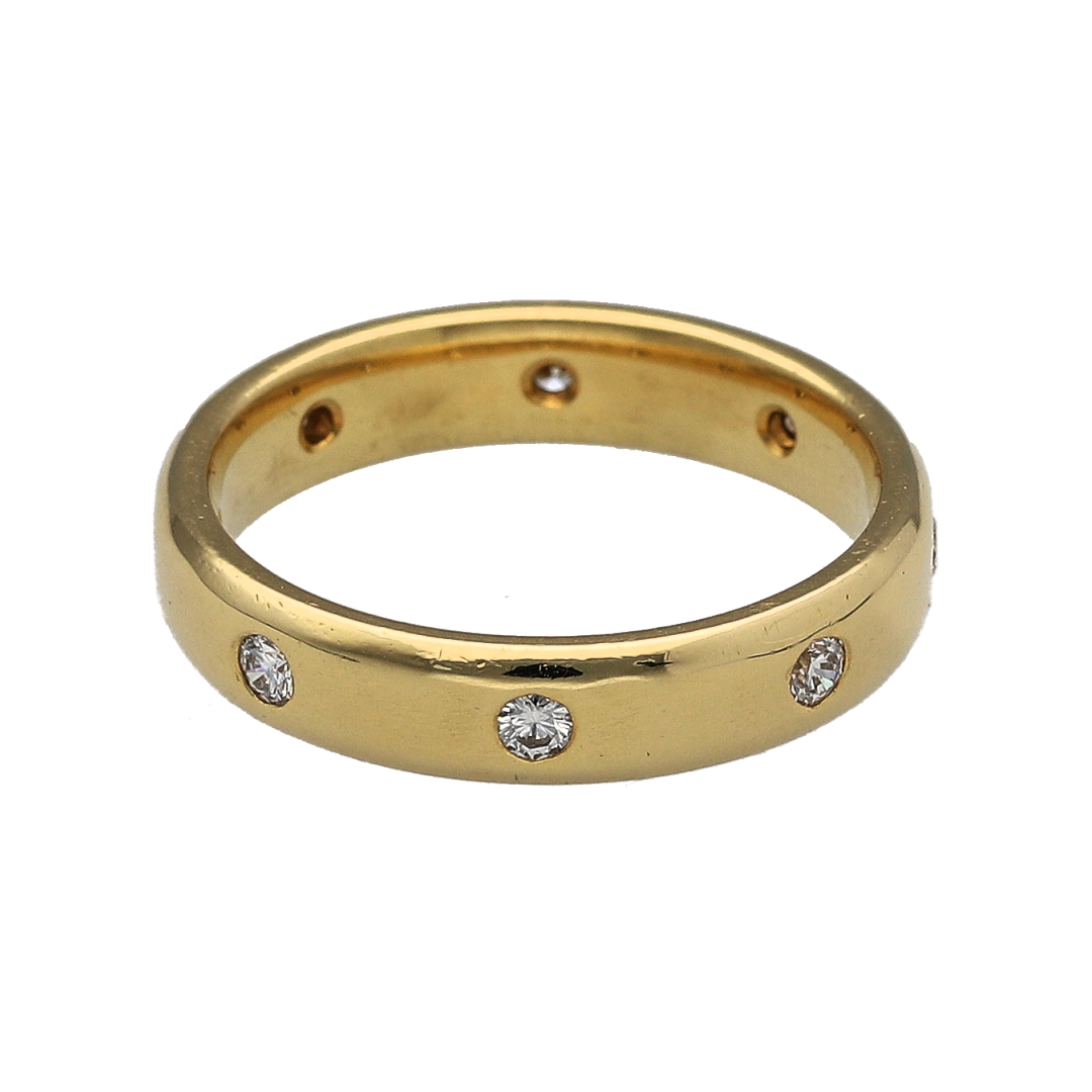 18ct Gold & Diamond Set Band Ring