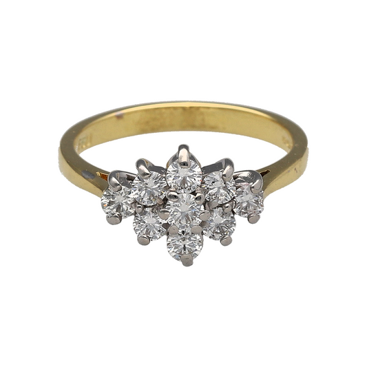 18ct Gold & Diamond Set Cluster Ring