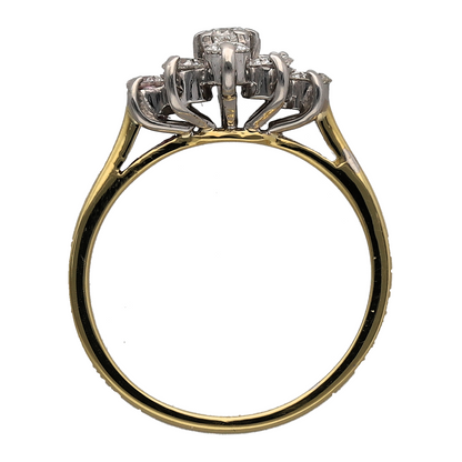 18ct Gold & Diamond Set Cluster Ring