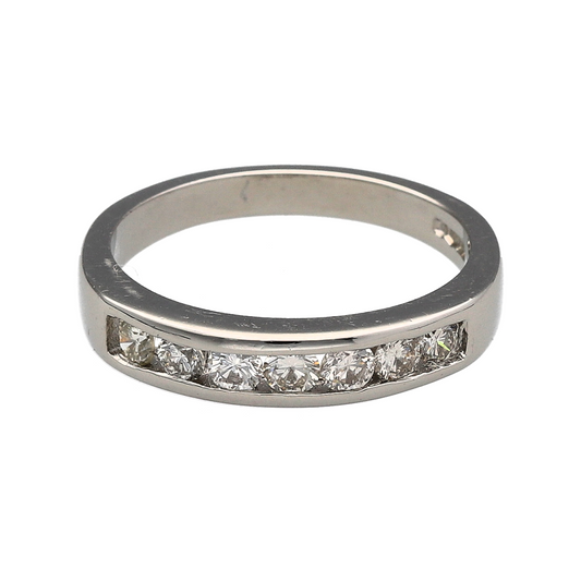 Platinum & Diamond Set Band Ring