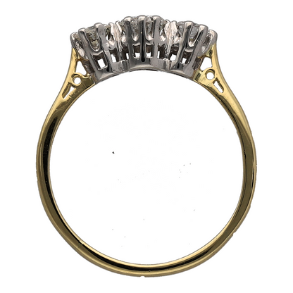 18ct Gold & Diamond Set Trilogy Ring