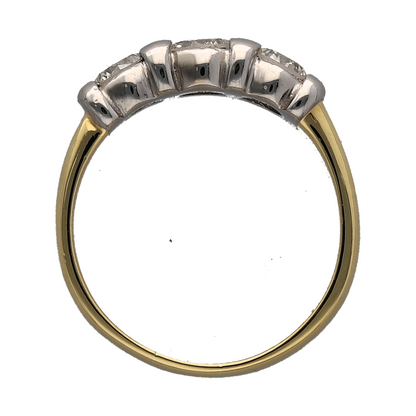 18ct Gold & Diamond Set Trilogy Ring