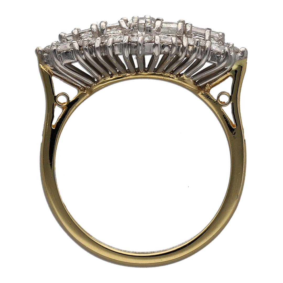 18ct Gold & Diamond Set Cluster Ring