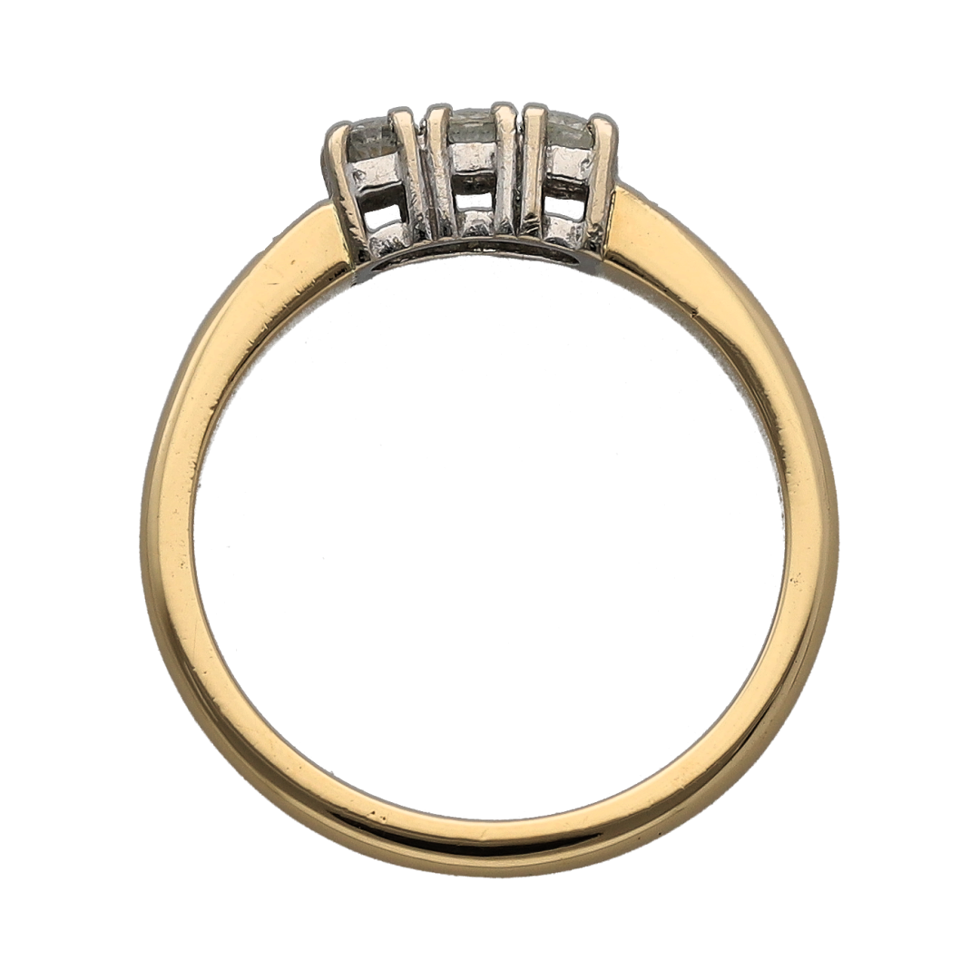 18ct Gold & Diamond Set Trilogy Ring