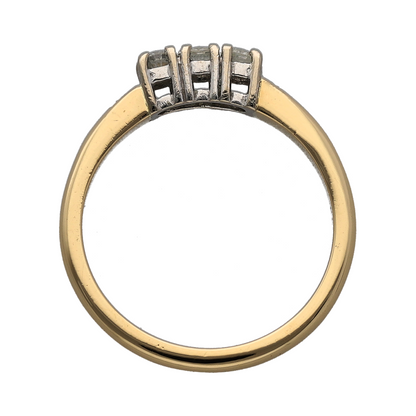 18ct Gold & Diamond Set Trilogy Ring