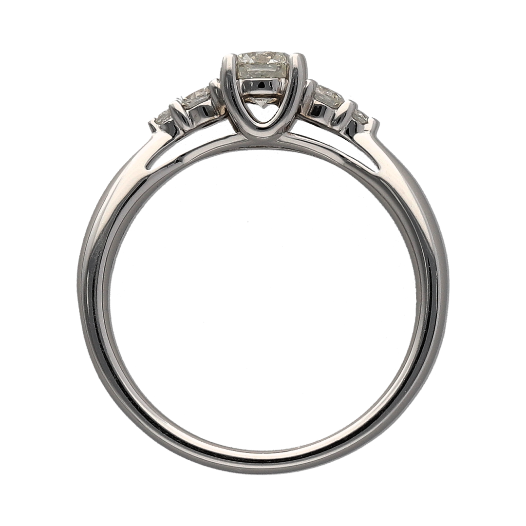 18ct White Gold & Diamond Set Solitaire Ring