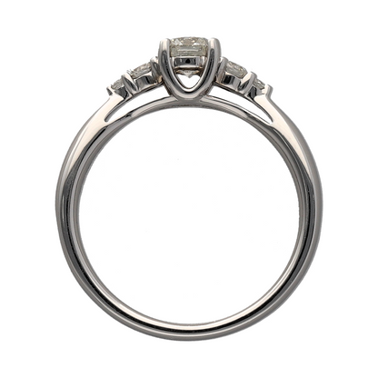 18ct White Gold & Diamond Set Solitaire Ring