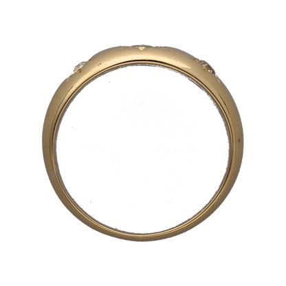 18ct Gold & Diamond Set Trilogy Band Ring