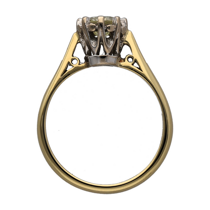 18ct Gold & Diamond Set Solitaire Ring