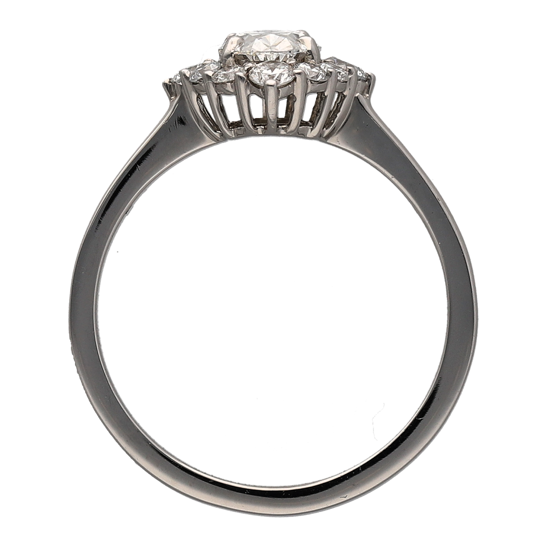 Platinum & Lab Grown Diamond Cluster Ring