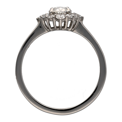 Platinum & Lab Grown Diamond Cluster Ring