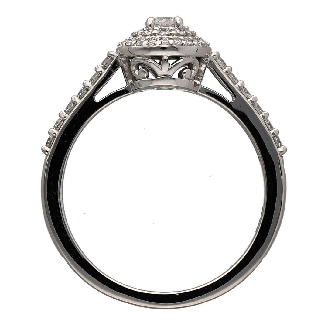 Platinum & Diamond Set Halo Ring