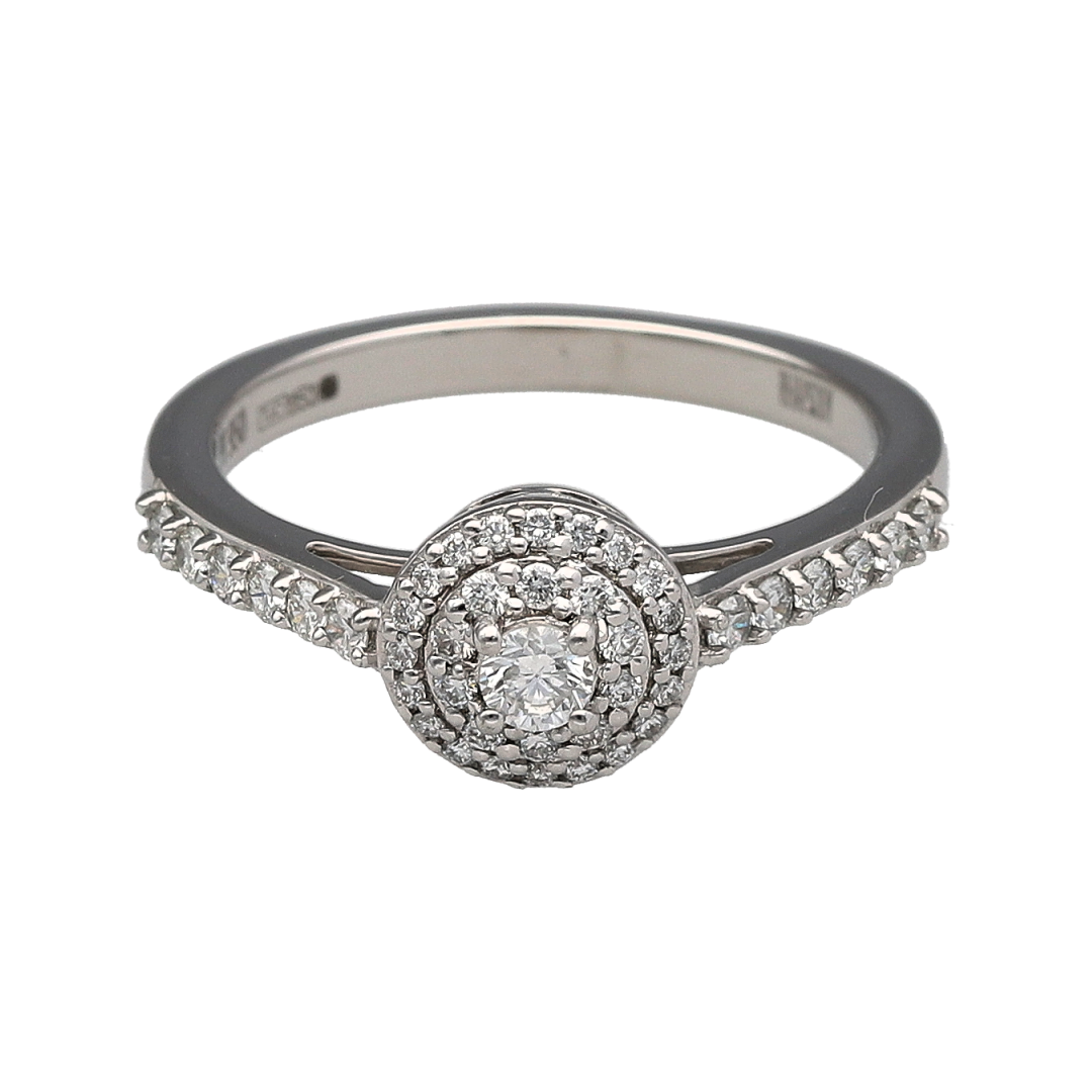 Platinum & Diamond Set Halo Ring
