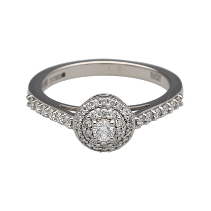 Platinum & Diamond Set Halo Ring